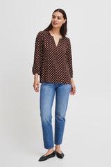 Bluse Josa Loose in Chicory Coffee