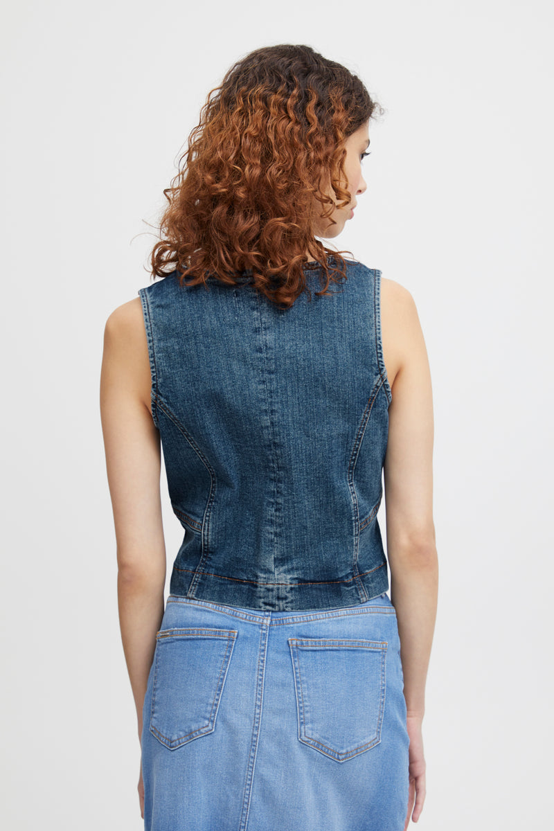 Jeansweste Komma in Mid Blue Denim