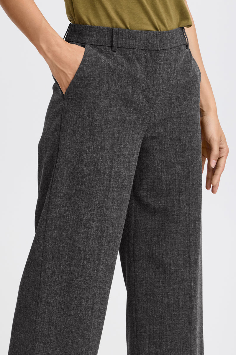 Hose Danta Wide Leg in Black Melange