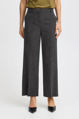 Hose Danta Wide Leg in Black Melange