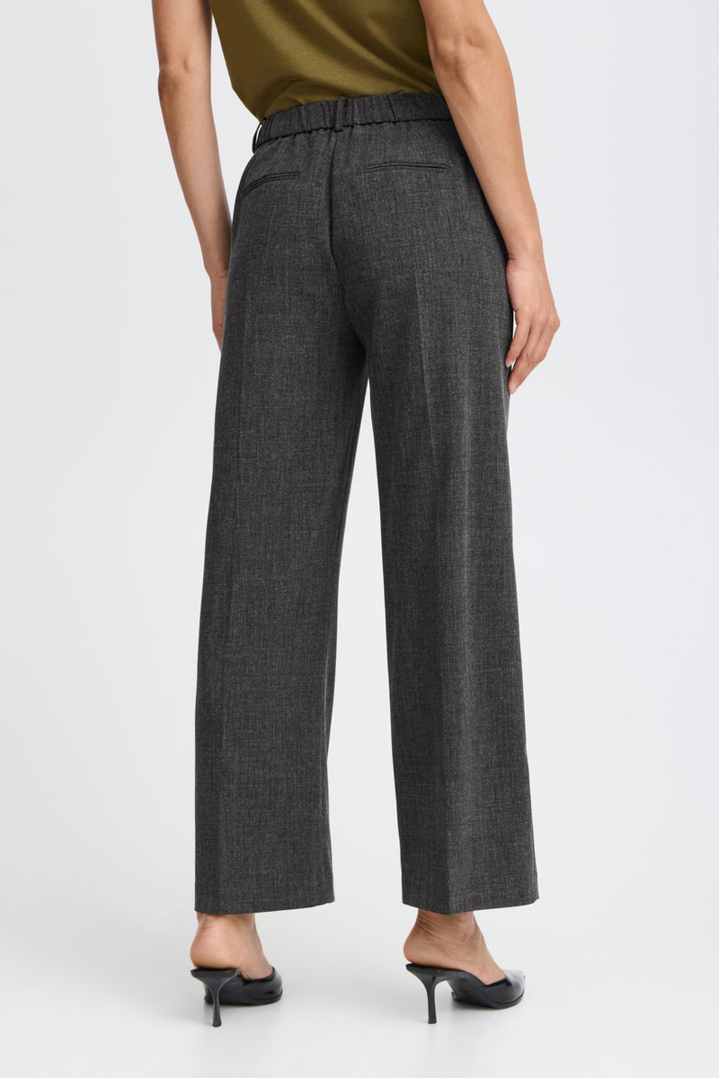 Hose Danta Wide Leg in Black Melange