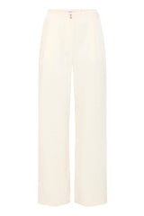 Wide‑Leg Hose Donni aus Viskose Mix – Creme, High‑Waist