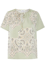 Leicht schimmerndes Paisley-Shirt – Polyester, Modell Jannik