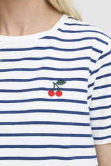 T-Shirt PANDINNA mit Kirsche Gestreift