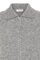 Weste Omea Zipper Slipover in Mid Grey Melange