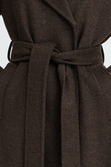 Mantel Abonnet Long Coat in Java Melange
