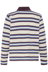 Polo-Shirt Pelda Button in Fig Multi Stripe