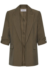 Blazer Danta Turn Up in Sepia Melange