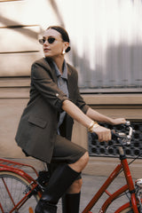 Blazer Danta Turn Up in Sepia Melange
