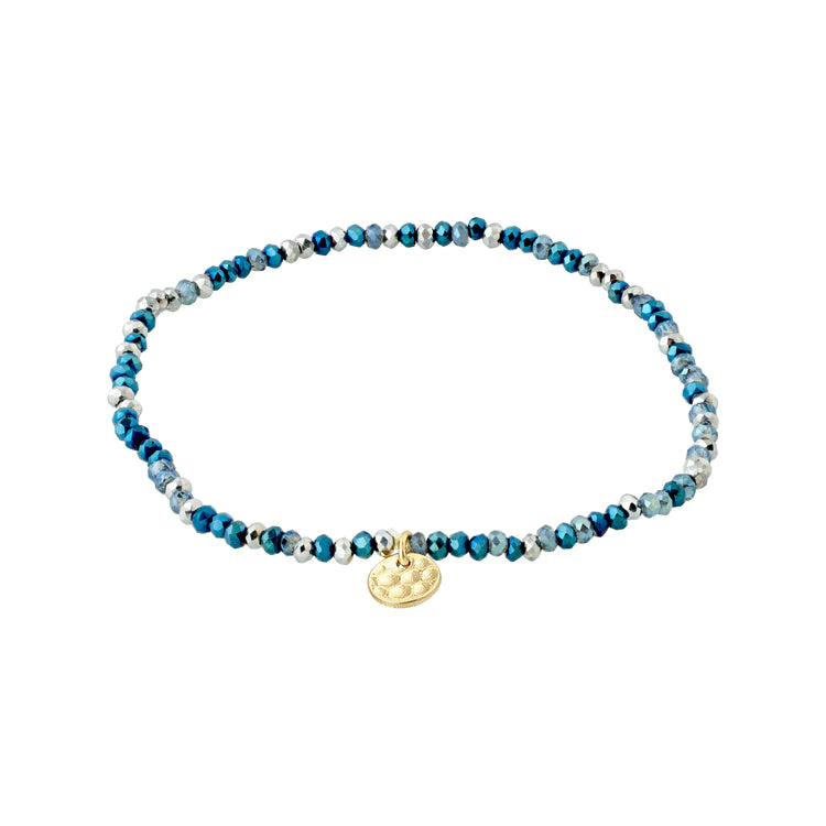 Armband Indie in Metallic Blue/ Gold