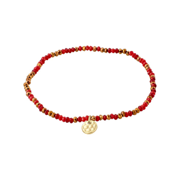 Armband Indie in Metallic Red/ Gold