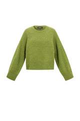 Pullover mit Glitzer in Grün