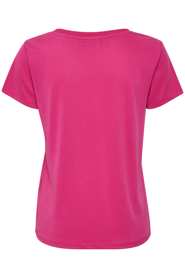 T- Shirt Columbine V- Neck in Fuchsia