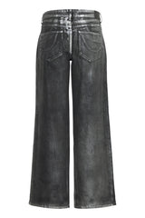 Jeans Lily in Dark Silverglitter