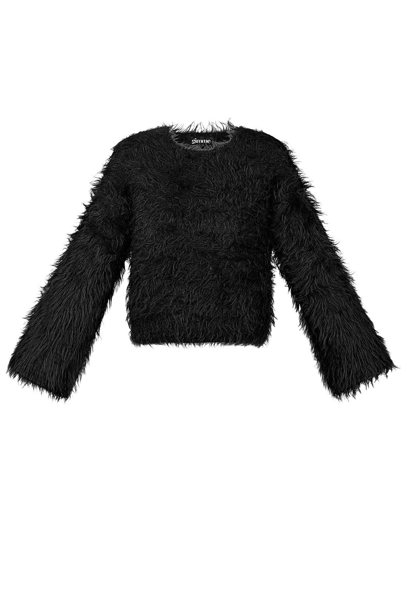 Flausche Pullover Schwarz