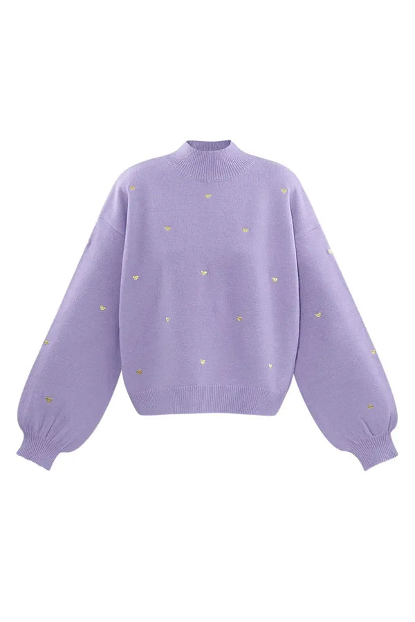 Pullover Herzi in Lila