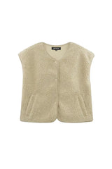 Weste Teddy in Beige