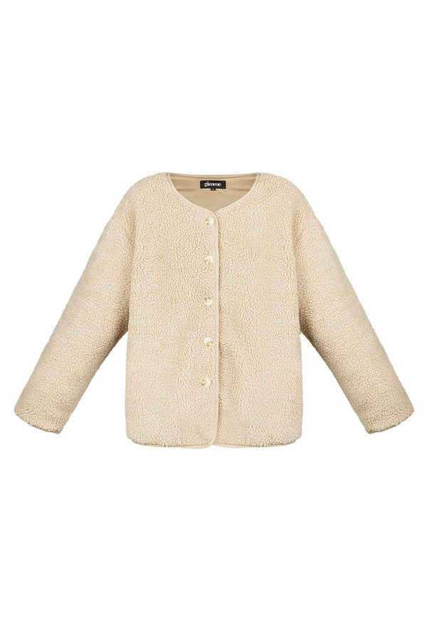 Jacke Teddy in Beige