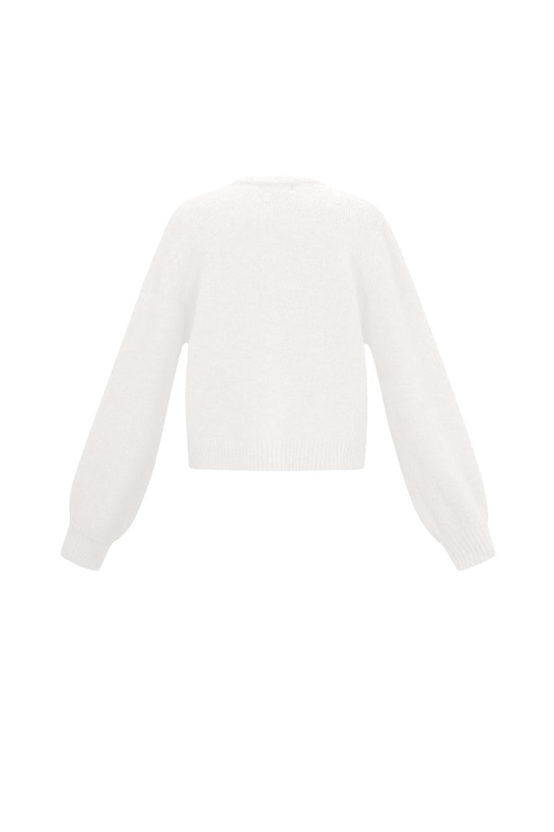 Strickjacke in Weiß