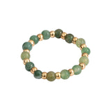 Ring Stone Bead in Green Jade