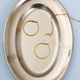 Ohrringe Sansa Organic Hoop in Gold