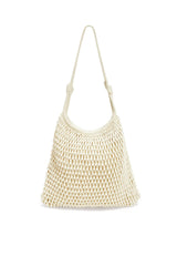 Strand Tasche Häkeloptik in beige