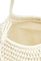 Strand Tasche Häkeloptik in beige