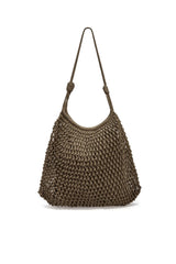 Strand Tasche Häkeloptik in braun