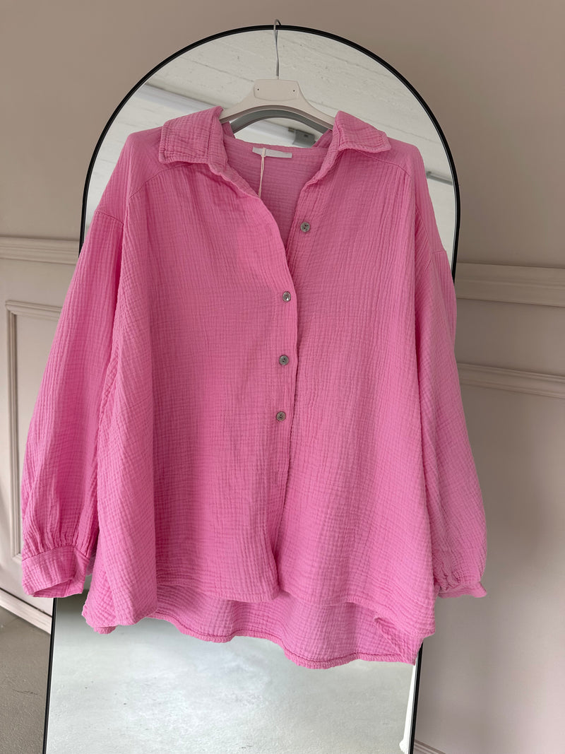 Musselin Bluse in Pink