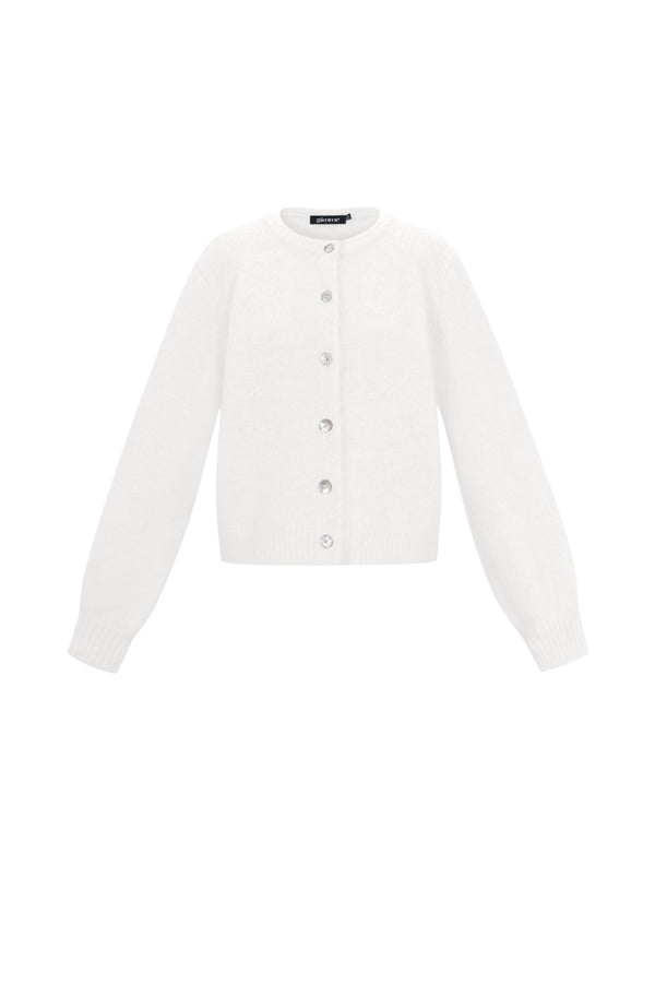 Strickjacke in Weiß