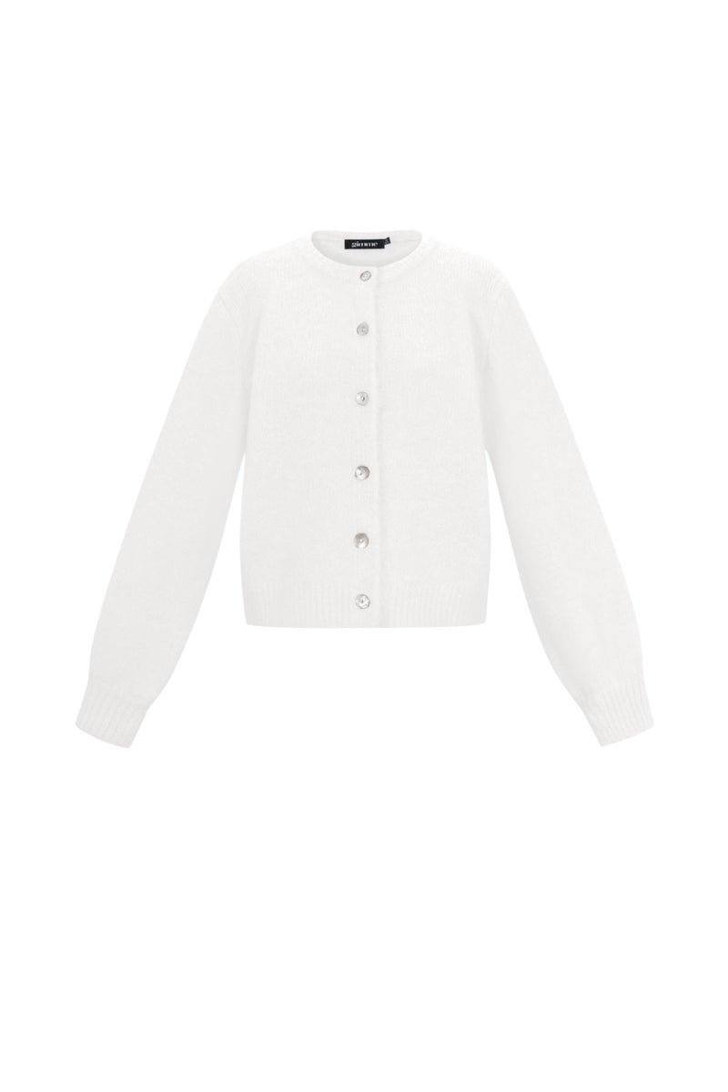 Strickjacke in Weiß
