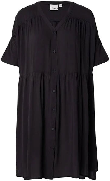 Kleid  in Schwarz Viskose LENZING™ ECOVERO™, Modell Vera