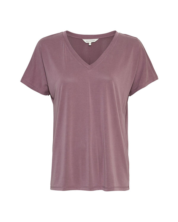 T-Shirt Fenya Modal in Black Plum