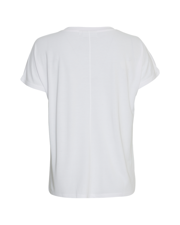 T-Shirt Fenya Modal V Neck in Bright White