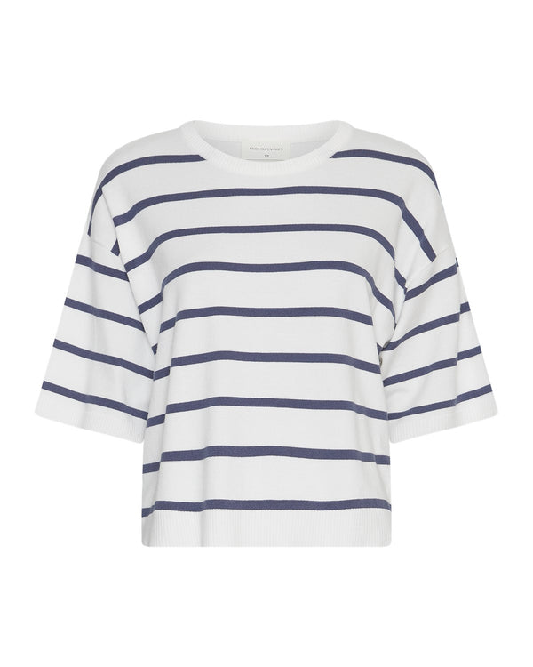 T-Shirt Geanine Rachelle 2/4 in Blau/Weiß