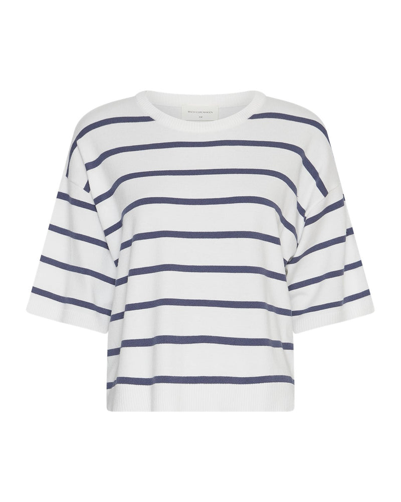 T-Shirt Geanine Rachelle 2/4 in Blau/Weiß
