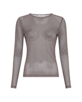 Top Janie Illenora in Dark Brown Check