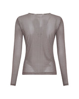 Top Janie Illenora in Dark Brown Check