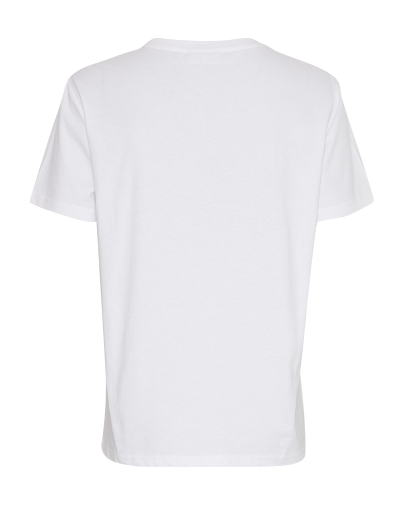T-Shirt Liv Organic Rubber Print in White/Single