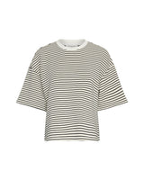 Kurzarm Shirt Nilda in Oatmeal/Black