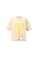 Kurzarm Cardigan Lela Gilet in Gelb