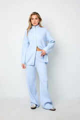 Hose Winter Co-Ord Set in Baby Blue