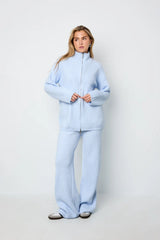 Hose Winter Co-Ord Set in Baby Blue