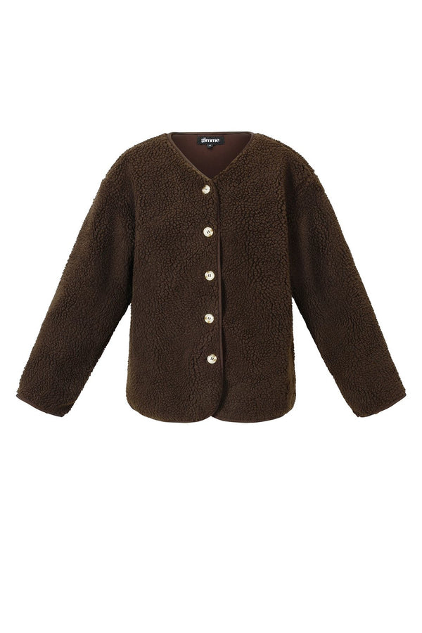 Jacke Teddy in Braun