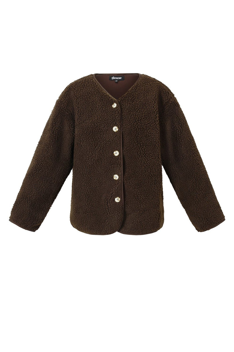 Jacke Teddy in Braun
