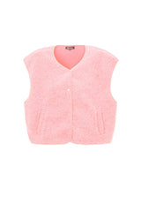 Weste Teddy in Rosa