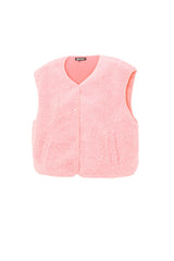 Weste Teddy in Rosa