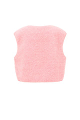Weste Teddy in Rosa