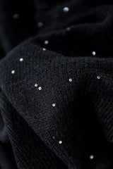 Pullover mit Glitzer in Schwarz