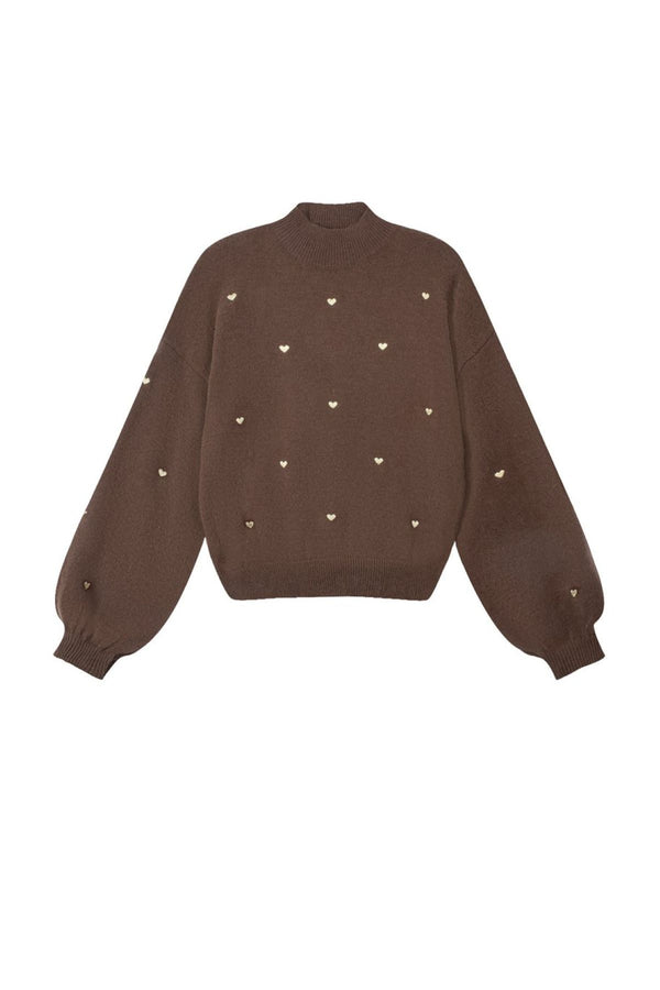 Pullover Herzi in Braun